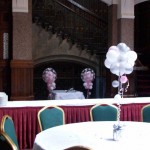 A pair of double-stuffed Bubbles, plus a 'Topiary Tree' - all air-filled - at Highbury Hall A pair of double-stuffed Bubbles, plus a 'Topiary Tree' - all air-filled - at Highbury Hall