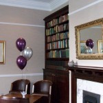 Ardencote Manor - 3-balloon Cluster using all latex balloons to complement the mixed 7-balloon Clusters