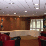 The Abbey Hotel - 5-Balloon Clusters with a Double-Bubble top balloon