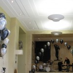 The Barber Institute - 5-balloon Clusters and Arch in silver, black and marbled silver/black. Balloon decor by Huff, Puff and Away! The Barber Institute - 5-balloon Clusters and Arch in silver, black and marbled silver/black. Balloon decor by Huff, Puff and Away!