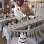 Beckett's Farm: 3-balloon Clusters in chocolate, mocha and ivory. Beckett's Farm: 3-balloon Clusters in chocolate, mocha and ivory.