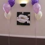 3-balloon Clusters in ivory, spring lilac and quartz purple 3-balloon Clusters in ivory, spring lilac and quartz purple