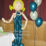 Another view of the Party Girl with 5-balloon Cluster