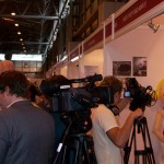 NEC - The Wedding TV crew filming the Huff, Puff and Away! stand.