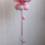A 'Scattered Hearts' Bubble. These can be made to suit your planned colour scheme. Each of the heart balloons inside is put in separately, whilst the outer surface of the large Bubble is also finished with hearts in matching colours. A 'Scattered Hearts' Bubble. These can be made to suit your planned colour scheme. Each of the heart balloons inside is put in separately, whilst the outer surface of the large Bubble is also finished with hearts in matching colours.