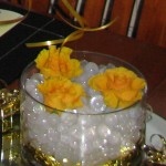 Deep Caribbean Experience - Detail of the Table Centrepieces, an element of the decor for a 50th wedding anniversary, by Huff, Puff and Away!