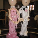 Balloon Bride and Groom by Huff, Puff and Away! This particularly shows how we can add detail and change colours to create latex likenesses!