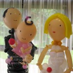 Balloon Bride, Groom and Baby by Huff, Puff and Away!