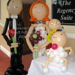 Balloon Bride, Groom, Baby and 'Stewie' by Huff, Puff and Away!