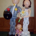 Balloon Bride, Body-builder Groom and Baby by Huff, Puff and Away!