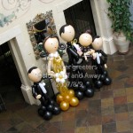 Balloon Bride, Groom, Pageboys and Baby by Huff, Puff and Away!