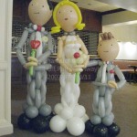 Balloon Bride, Groom and Pageboy by Huff, Puff and Away!